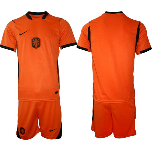 Men's Netherlands Custom Orange 2026 Away Soccer Jersey Suit